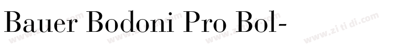 Bauer Bodoni Pro Bol字体转换